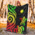 Marshall Islands Premium Blanket - Reggae Tentacle Turtle Crest - Polynesian Pride