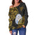 Marshall Islands Women's Off Shoulder Sweaters - Abstract Style - Polynesian Pride