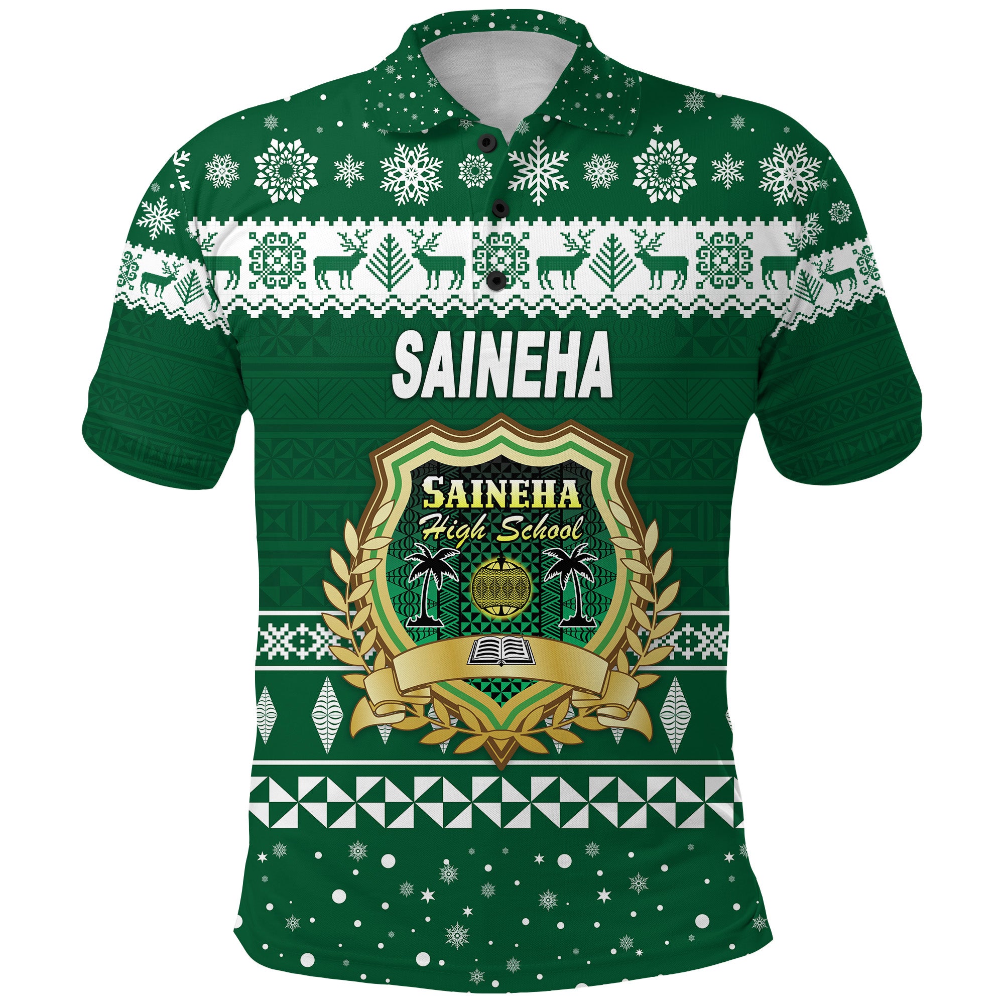 Saineha High School Christmas Polo Shirt Simple Style LT8 - Polynesian Pride