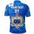 Custom Manu Samoa Rugby Polo Shirt Unique Vibes Coat Of Arms Full Blue, Custom Text and Number - Polynesian Pride