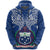 Samoan Tribal Tattoo Hoodie Blue Unisex Blue - Polynesian Pride