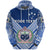 Custom Manu Samoa Rugby Hoodie Creative Style Full Blue - Polynesian Pride