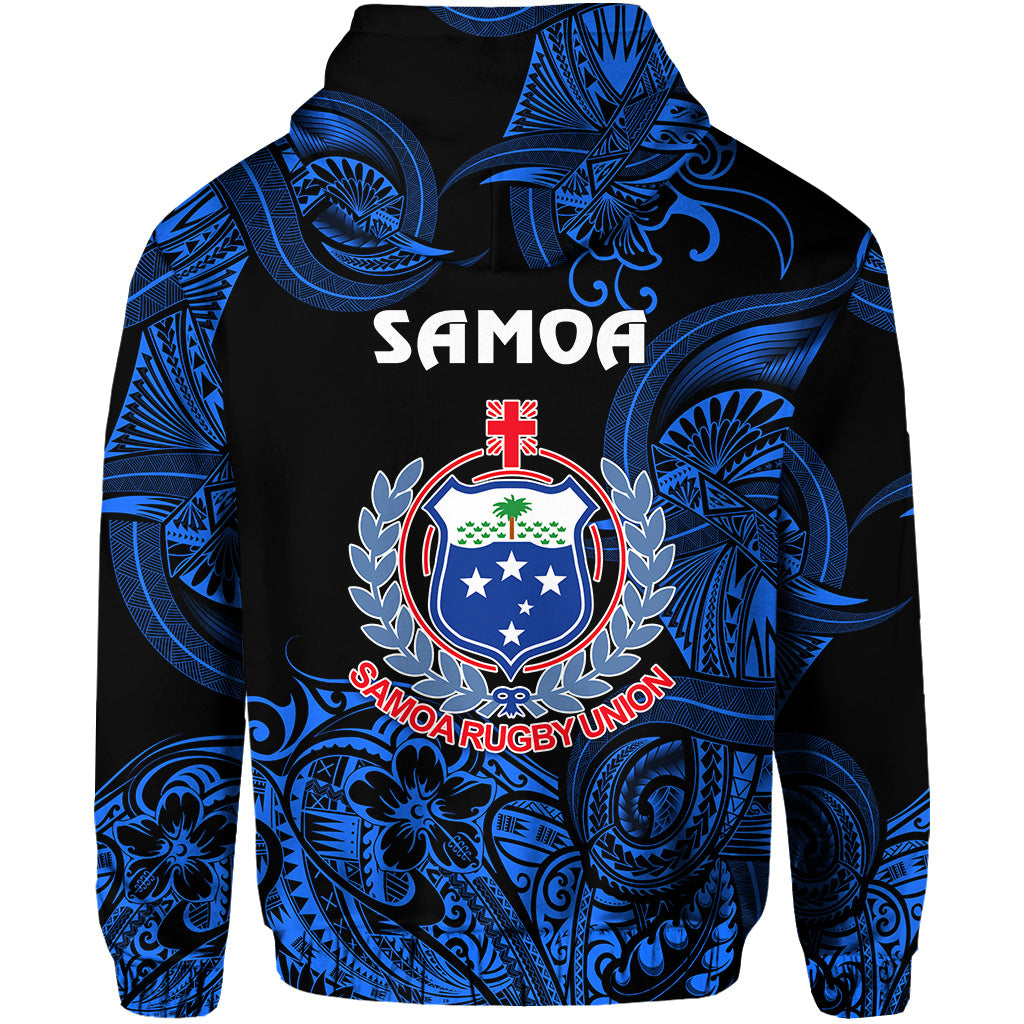 Samoa Manu Zip Hoodie Rugby Unique Style Black LT8 - Polynesian Pride