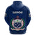 Custom Manu Samoa Rugby Hoodie Simple Style Blue - Polynesian Pride