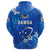 Custom Manu Samoa Rugby Zip Hoodie Unique Vibes Full Blue - Polynesian Pride