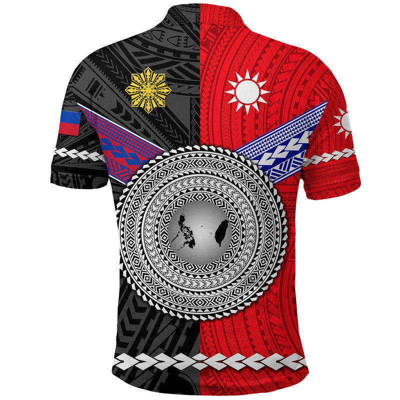 Taiwan and Philippines Polynesian Polo Shirt Together LT8 Polynesian Pride