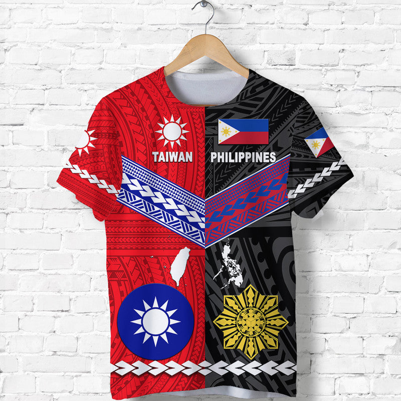 Custom Taiwan and Philippines Polynesian T Shirt Together LT8 Kid - Polynesian Pride