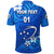 Custom Manu Samoa Rugby Polo Shirt Unique Vibes Full Blue, Custom Text and Number - Polynesian Pride