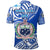 Custom Manu Samoa Rugby Polo Shirt Unique Vibes Coat Of Arms White, Custom Text and Number - Polynesian Pride