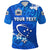 Custom Manu Samoa Rugby Polo Shirt Unique Vibes Full Blue - Polynesian Pride