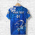 Custom Manu Samoa Rugby T Shirt Unique Vibes Full Blue, Custom Text and Number - Polynesian Pride