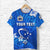 Custom Manu Samoa Rugby T Shirt Unique Vibes Full Blue - Polynesian Pride