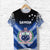 Custom Manu Samoa Rugby T Shirt Creative Style Blue, Custom Text and Number - Polynesian Pride