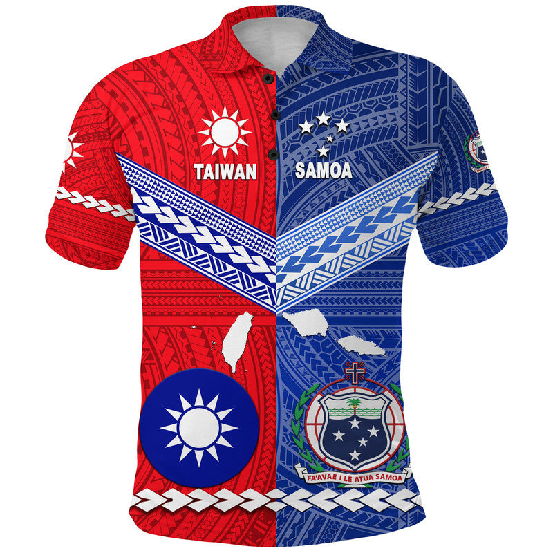 Custom Taiwanese and Samoan Polynesian Polo Shirt Together LT8 Kid - Polynesian Pride