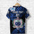 Custom Manu Samoa Rugby T Shirt Unique Vibes Coat of Arms Blue, Custom Text and Number - Polynesian Pride