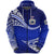 Custom Manu Samoa Rugby Zip Hoodie Unique Version Blue - Polynesian Pride