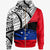 Samoa Custom Zip Hoodie Samoa Flag Style With Claw Pattern Unisex Red - Polynesian Pride