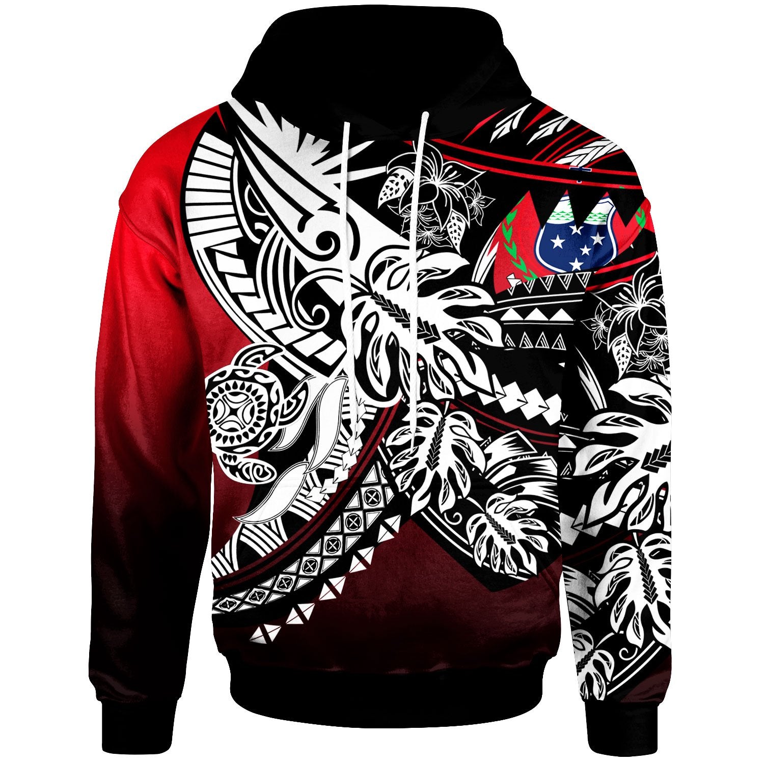 Samoa Hoodie Tribal Jungle pattern Red Color Unisex Red - Polynesian Pride