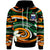 Samoa Hoodie Vortex Style Unisex Green Orange - Polynesian Pride