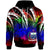 Samoa Hoodie Tropical Leaf Rainbow Color Unisex Rainbow - Polynesian Pride