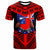 Samoa T Shirt Samoan Flag Australian Flag With Tribal Pattern Red Unisex Red - Polynesian Pride