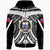 Samoa Zip up Hoodie Tooth Shaped Necklace Red Blue - Polynesian Pride