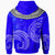 Samoa Zip up Hoodie Dynamic Sport Style Blue Color - Polynesian Pride