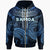 Samoa Zip up Hoodie Dynamic Sport Style Unisex Blue - Polynesian Pride