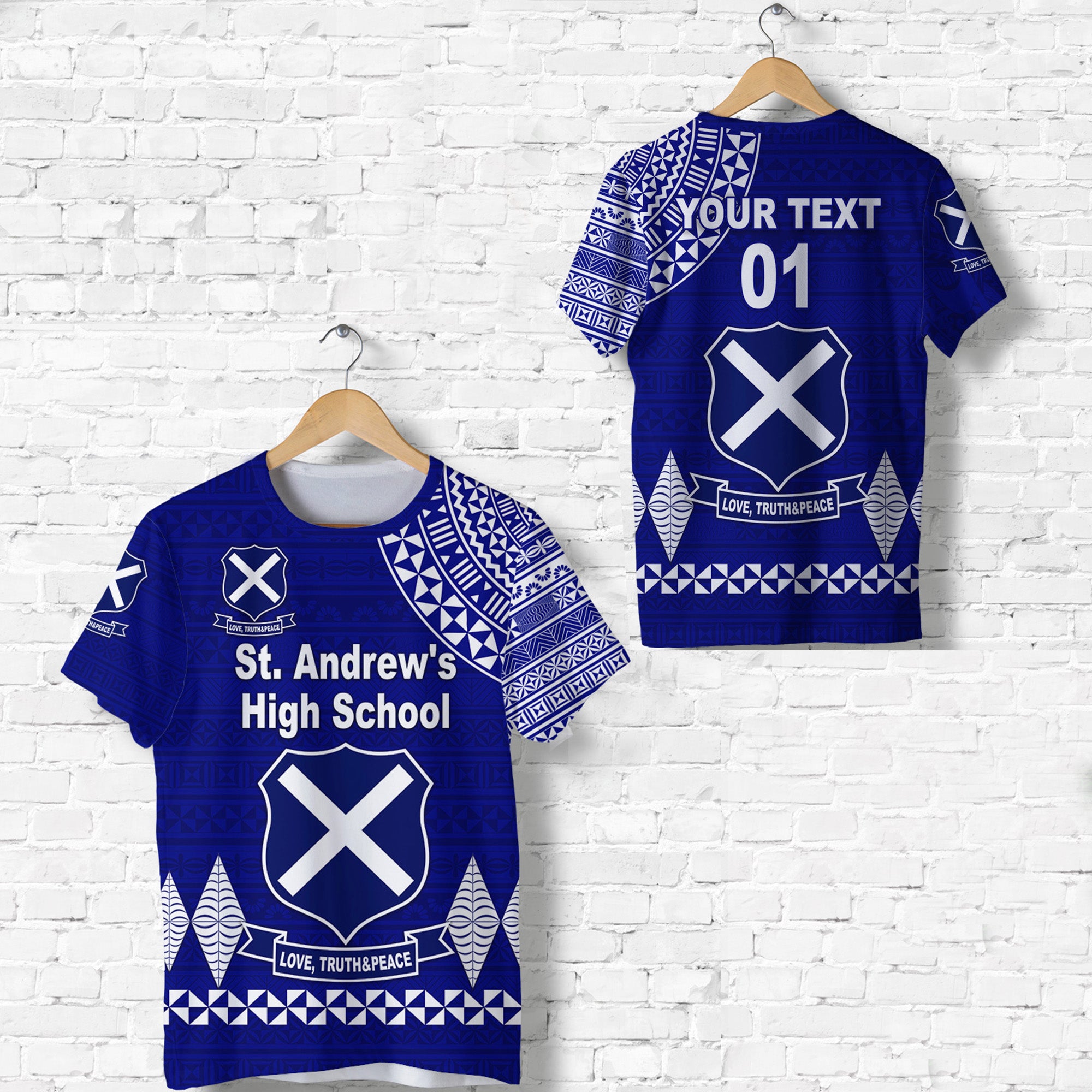 Custom St. andrews High School T Shirt Simple Style LT8 - Polynesian Pride