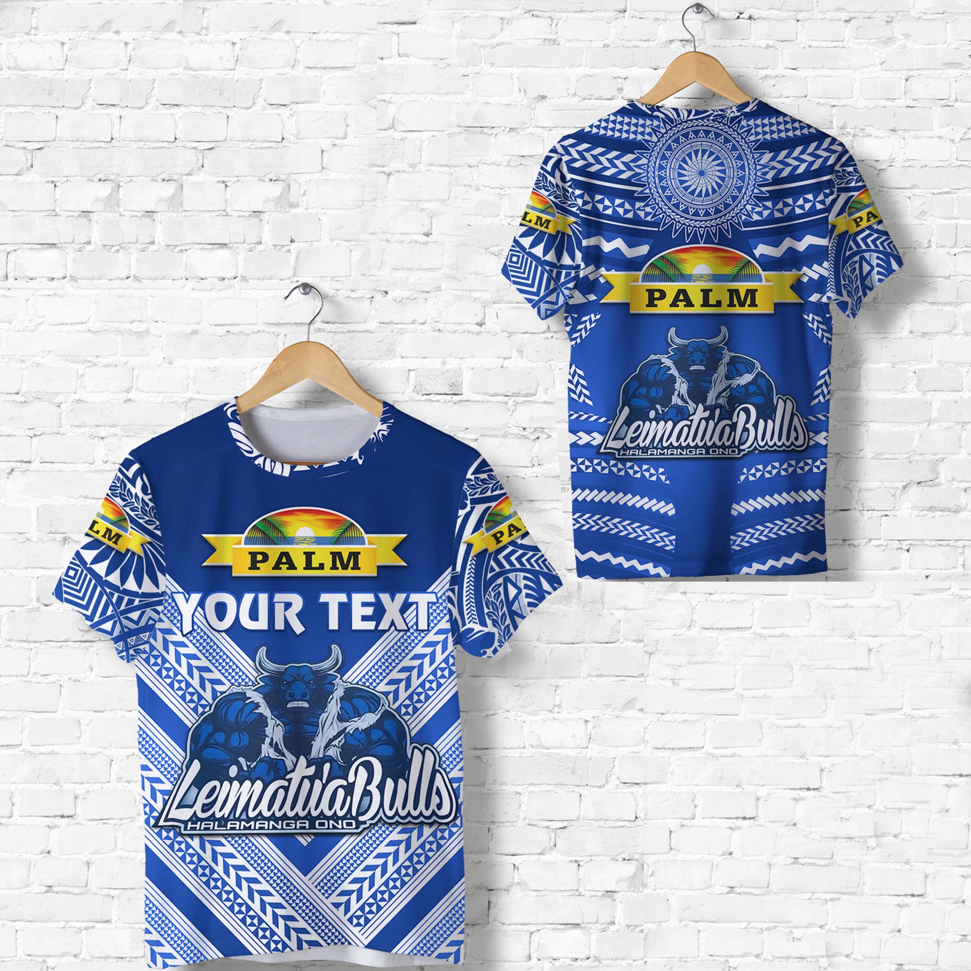 Custom Mate Maa Tonga T Shirt Leimatua Bulls Creative Style Blue LT8 Unisex Blue - Polynesian Pride