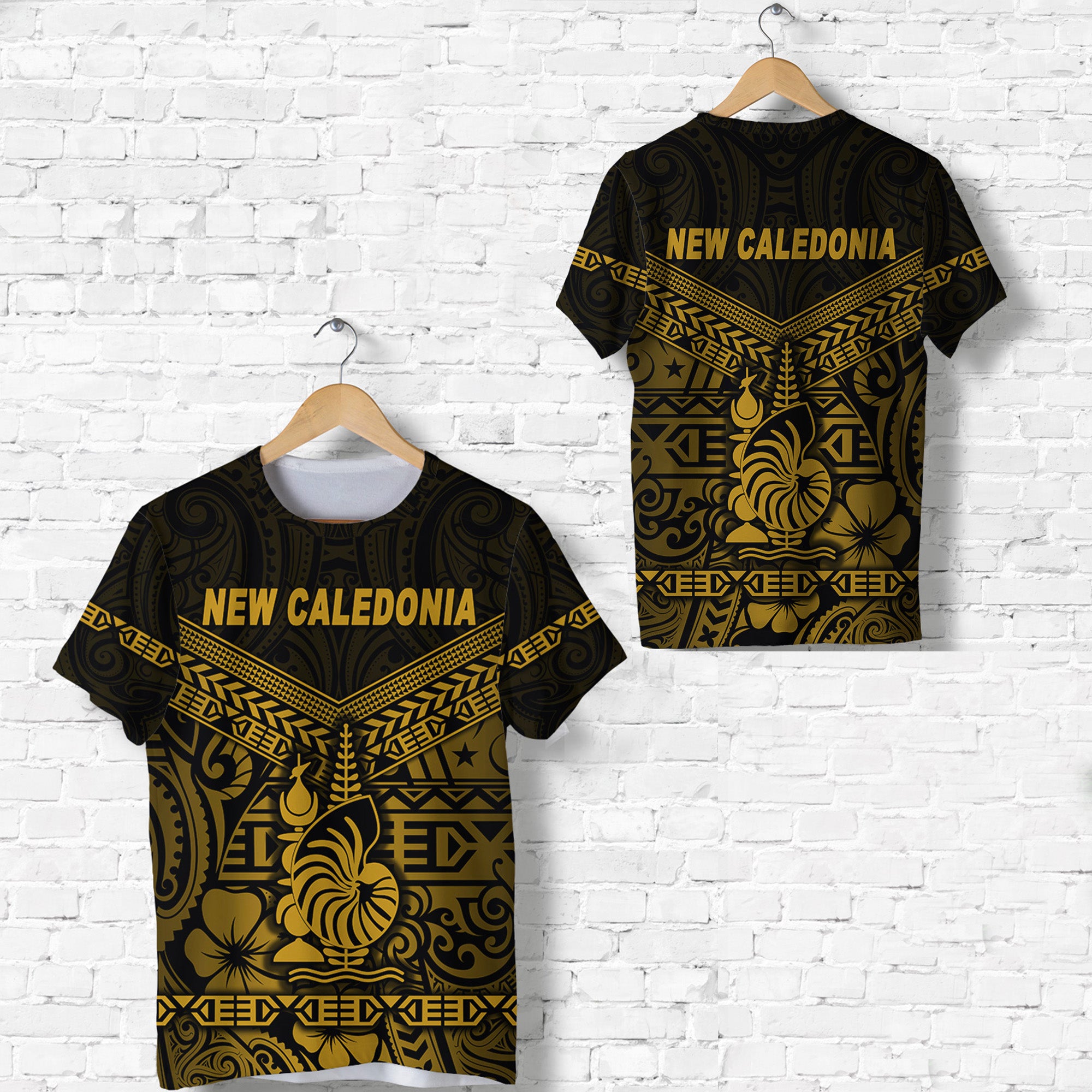 New Caledonia T Shirt Simple Style Gold LT8 Unisex Gold - Polynesian Pride