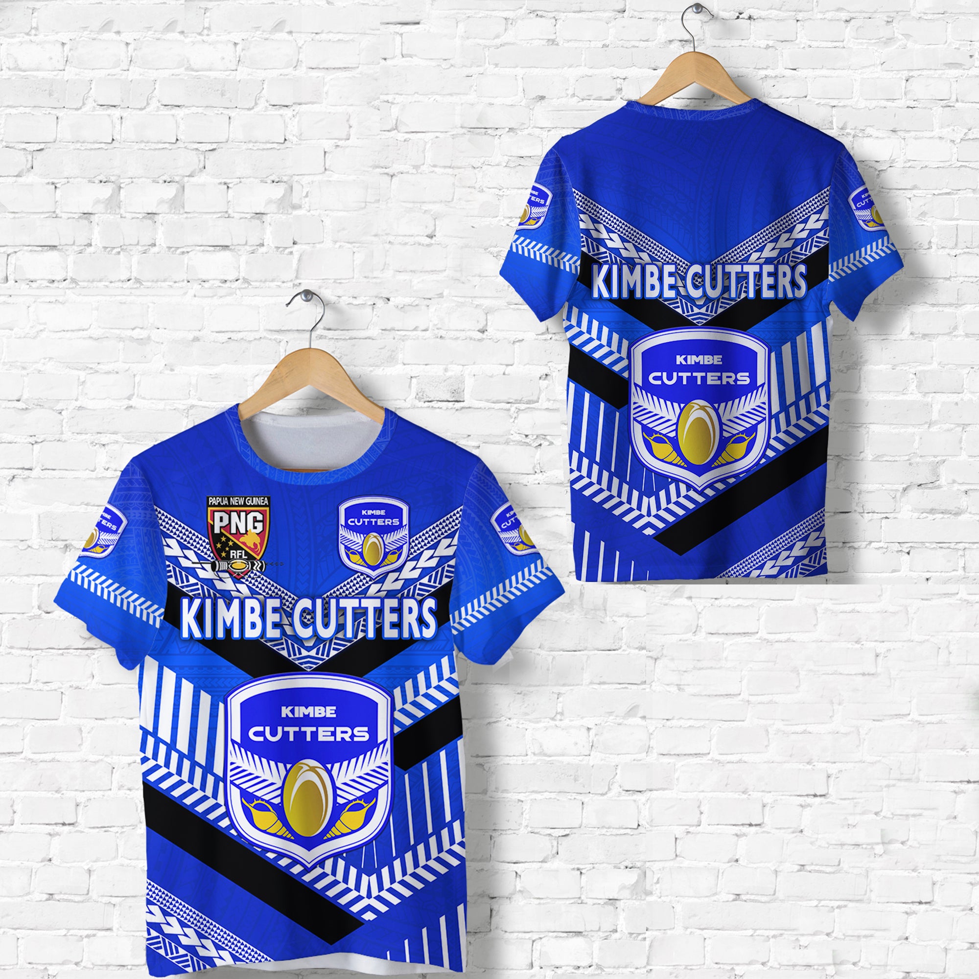 Papua New Guinea Kimbe Cutters T Shirt Rugby Blue LT8 Unisex Blue - Polynesian Pride