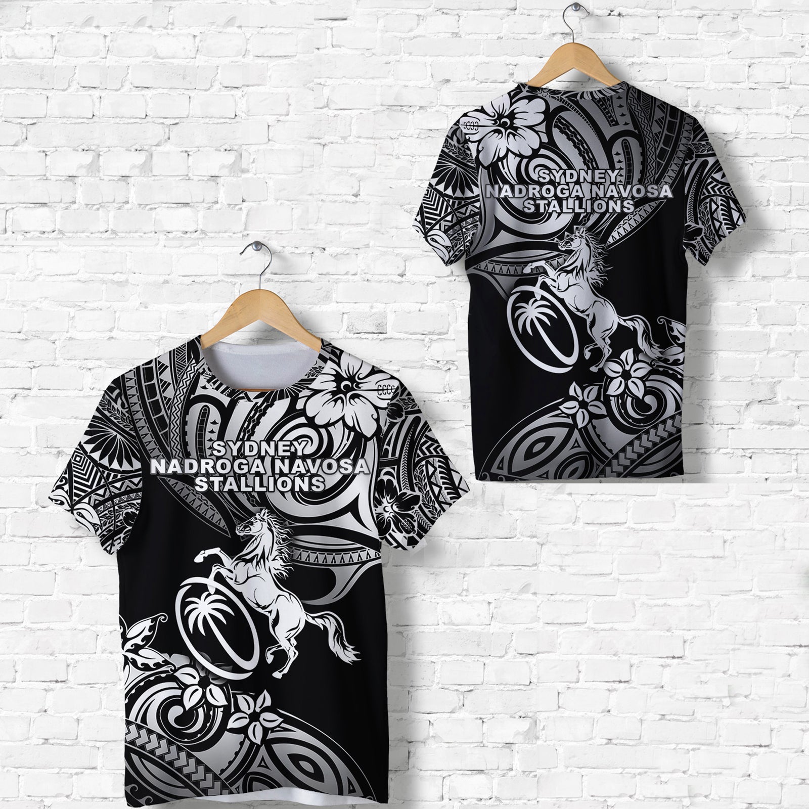 Fiji Rugby T Shirt Sydney Nadroga Navosa Stallions Unique Vibes Black LT8 Unisex Black - Polynesian Pride