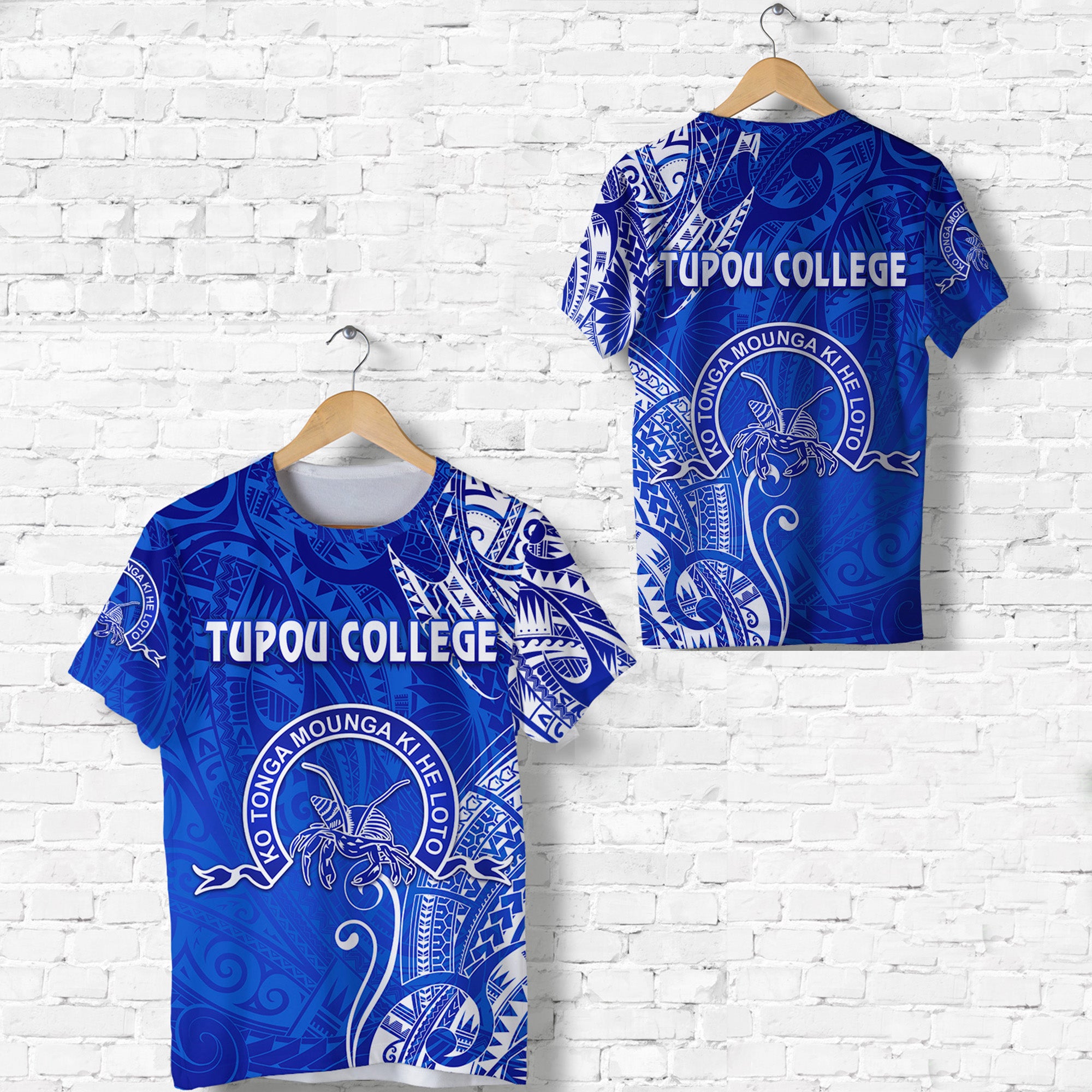 Tonga Tupou College T Shirt Simple Vibes Blue LT8 Unisex Blue - Polynesian Pride