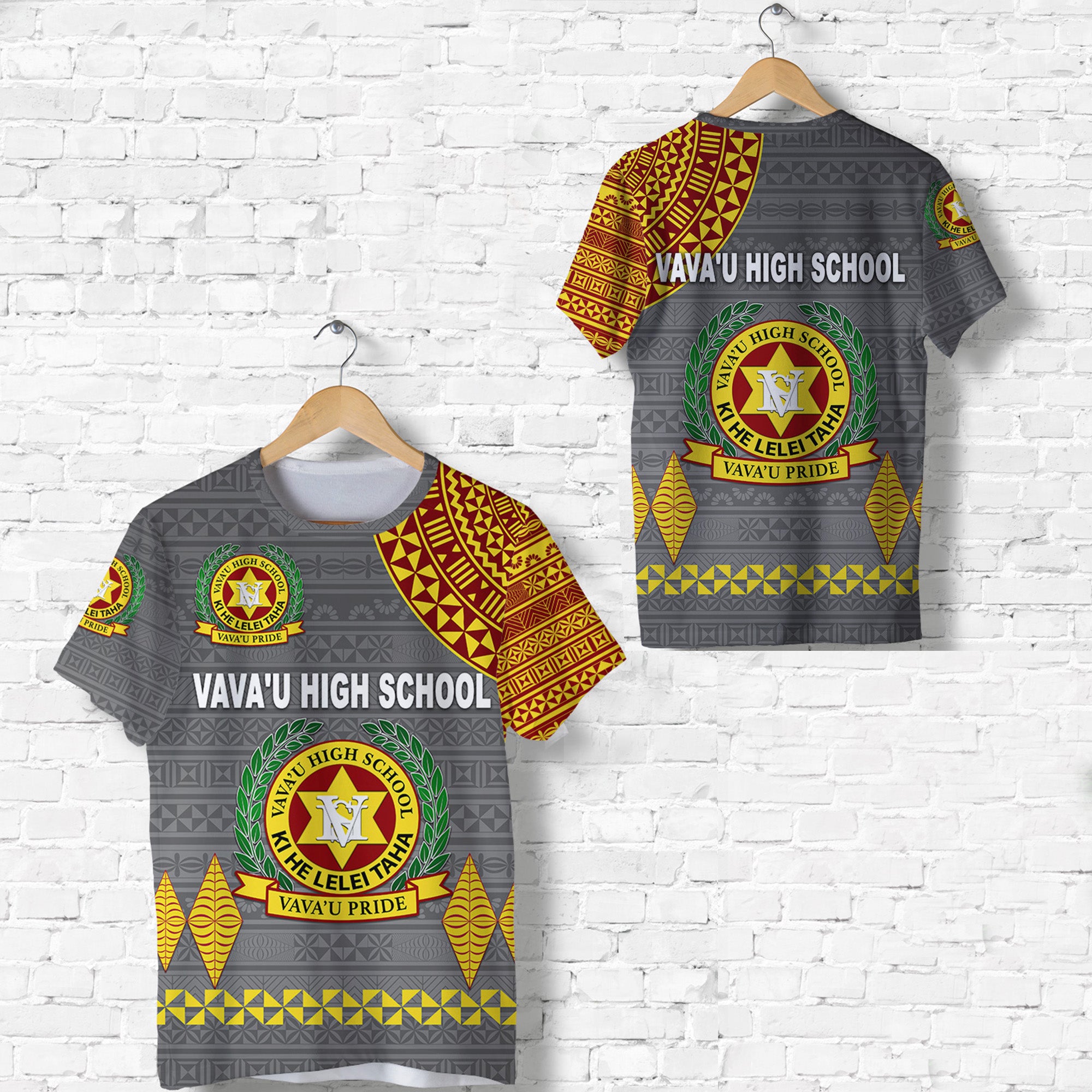 Tonga Vavau High School T Shirt Simple Style Grey LT8 - Polynesian Pride