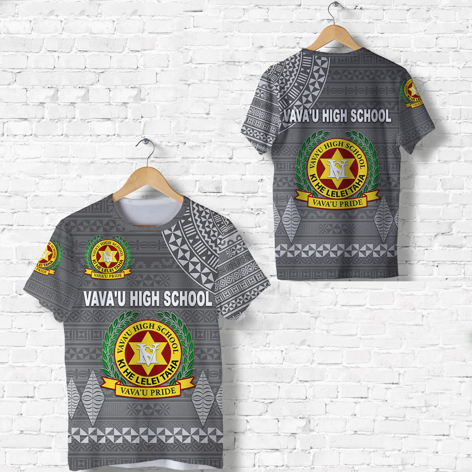 Tonga Vavau High School T Shirt Simple Style Full Grey LT8 - Polynesian Pride