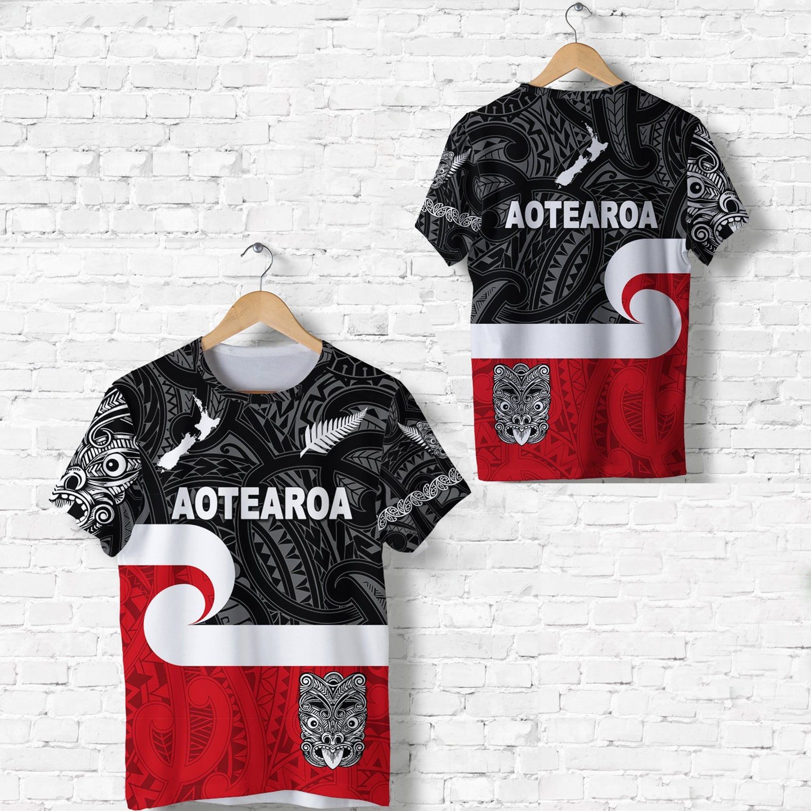 Maori Aotearoa Haka T Shirt New Zealand Simple LT8 Black - Polynesian Pride