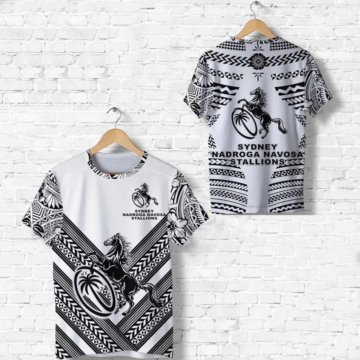 Fiji Rugby T Shirt Sydney Nadroga Navosa Stallions Creative Style White LT8 Unisex White - Polynesian Pride