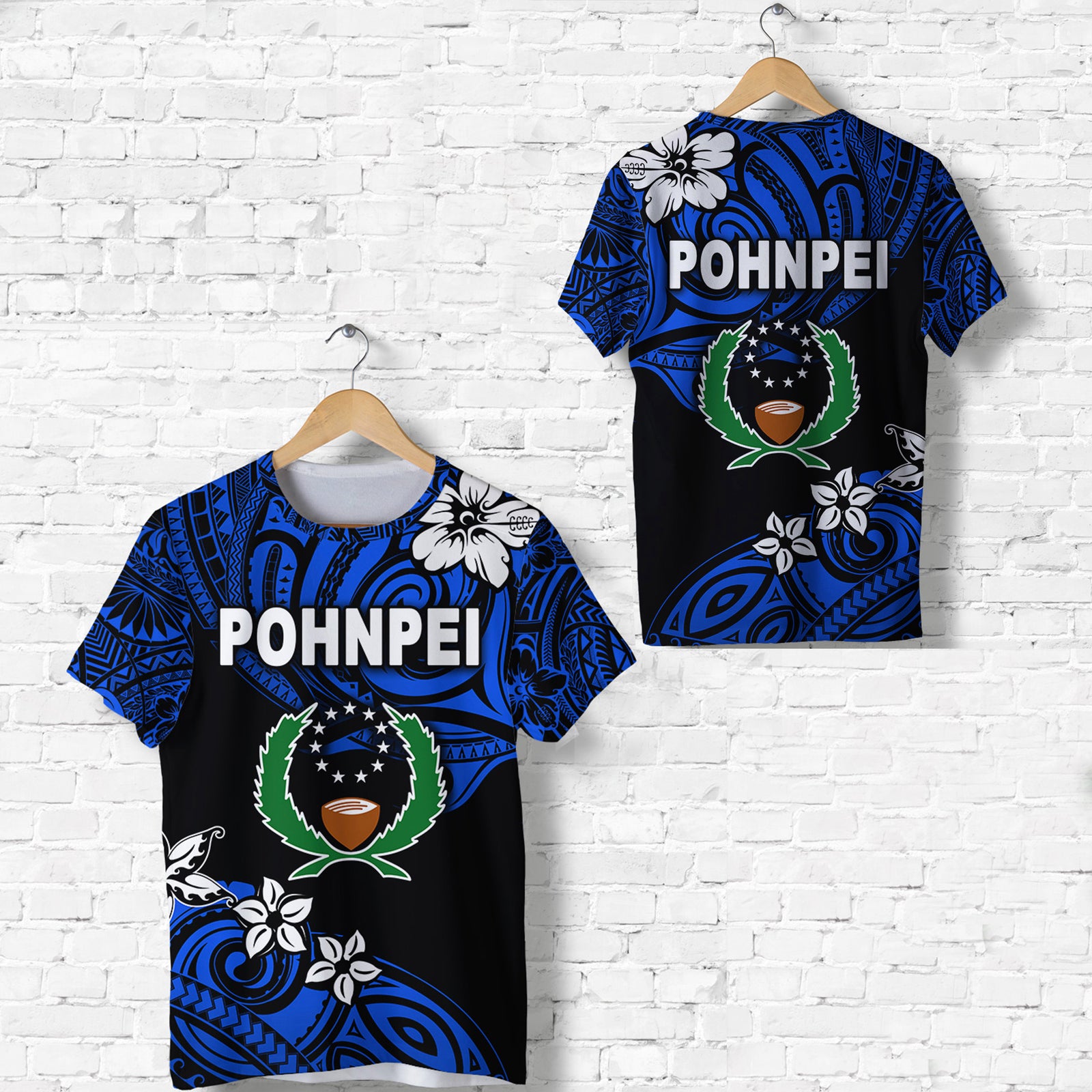 FSM Pohnpei T Shirt Unique Vibes Blue LT8 Unisex Blue - Polynesian Pride
