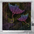 Hawaii Manta Ray Hibiscus Shower Curtain - Glitter Style - AH 177 x 172 (cm) Blue - Polynesian Pride