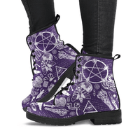 Celtic Women's Leather Boot - Purple Witch Essentials Pagan Boots Purple - Polynesian Pride