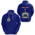 Custom Manu Samoa Rugby Hoodie Free Style, Custom Text and Number Unisex Blue - Polynesian Pride