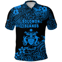 Solomon Islands Polo Shirt Unique Vibes Blue LT8 Blue - Polynesian Pride