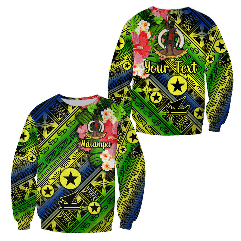 (Custom Personalised) Vanuatu Malampa Sweatshirt Independence Be Proud LT8 Unisex Blue - Polynesian Pride