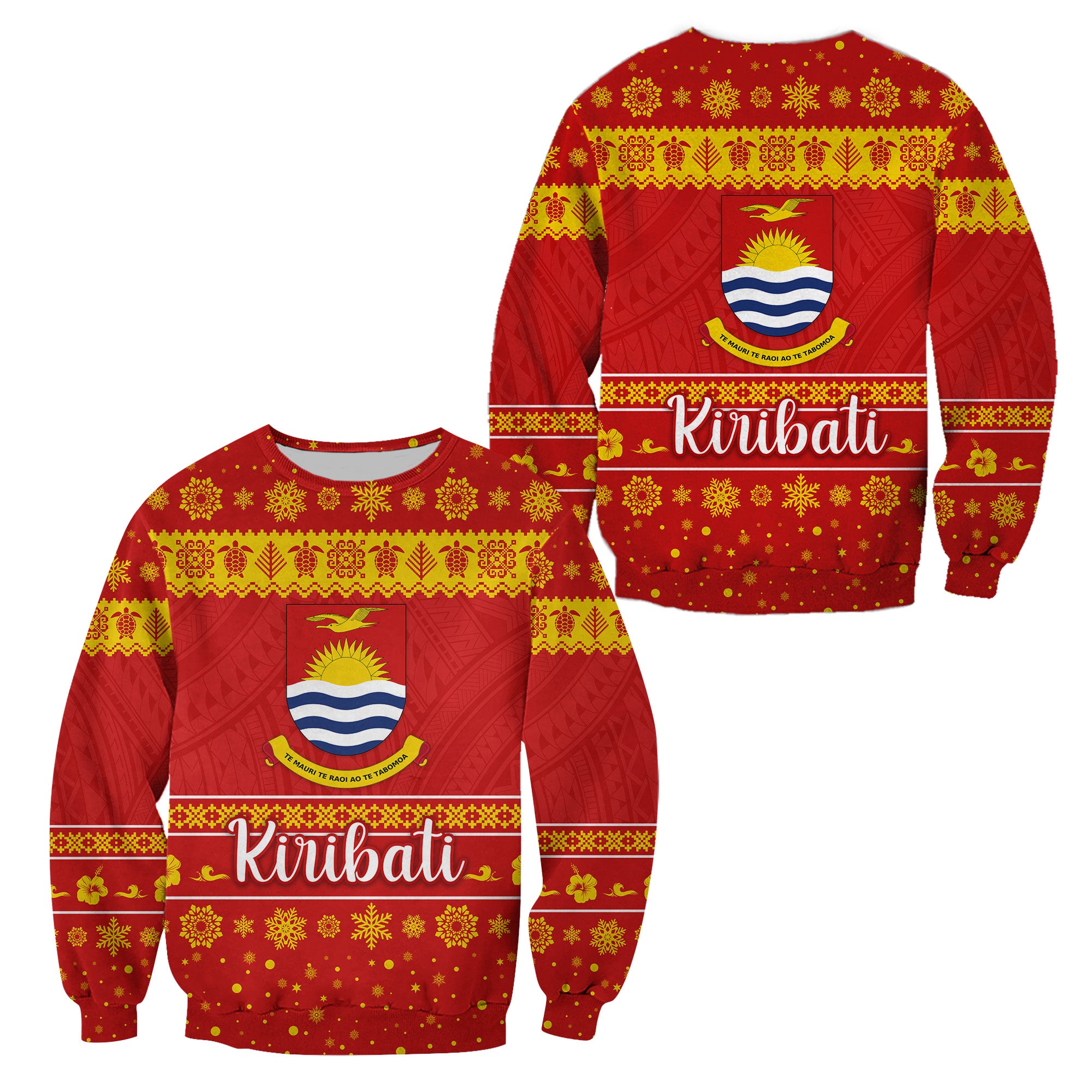 Kiribati Christmas Sweatshirt Simple Style LT8 Unisex Red - Polynesian Pride