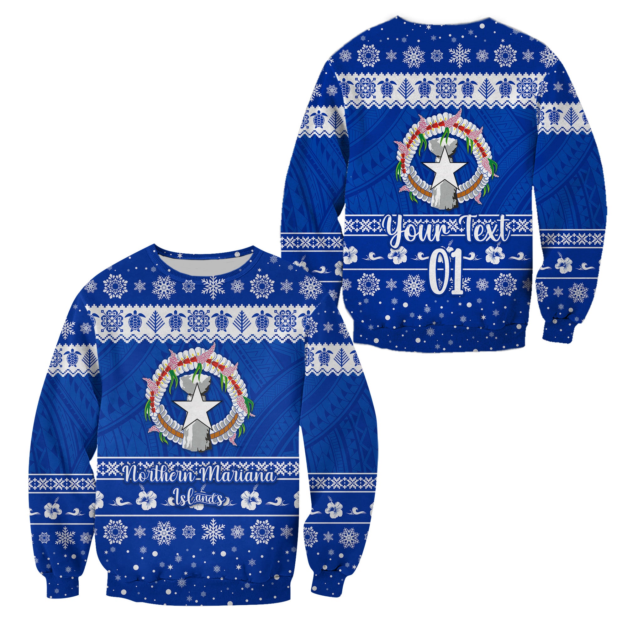 (Custom Personalised) Northern Mariana Islands Christmas Sweatshirt Simple Style LT8 - Polynesian Pride