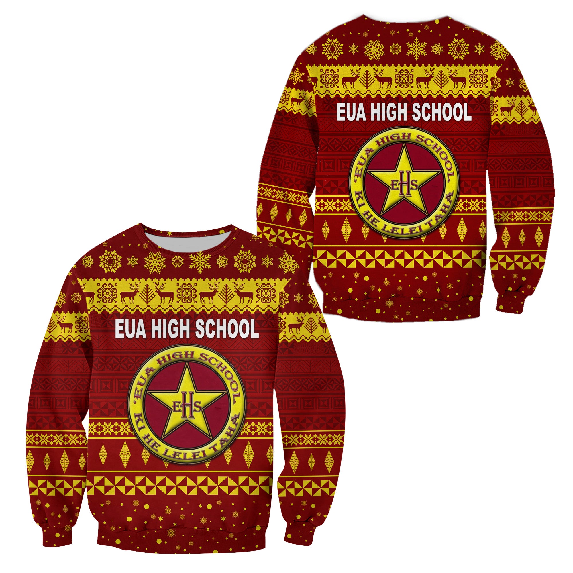 Eua High School Christmas Sweatshirt Simple Style LT8 - Polynesian Pride