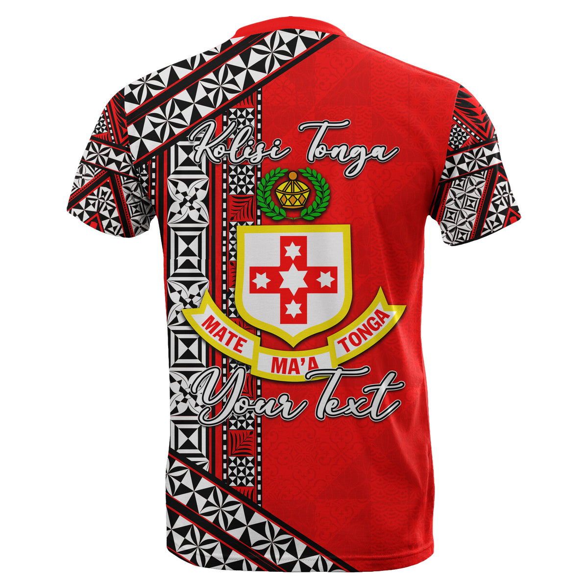 Custom Kolisi Tonga T Shirt Tonga Patterns Style LT6 - Polynesian Pride