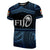 Custom Fiji Rugby Polynesian Patterns T Shirt Blue Unisex Blue - Polynesian Pride