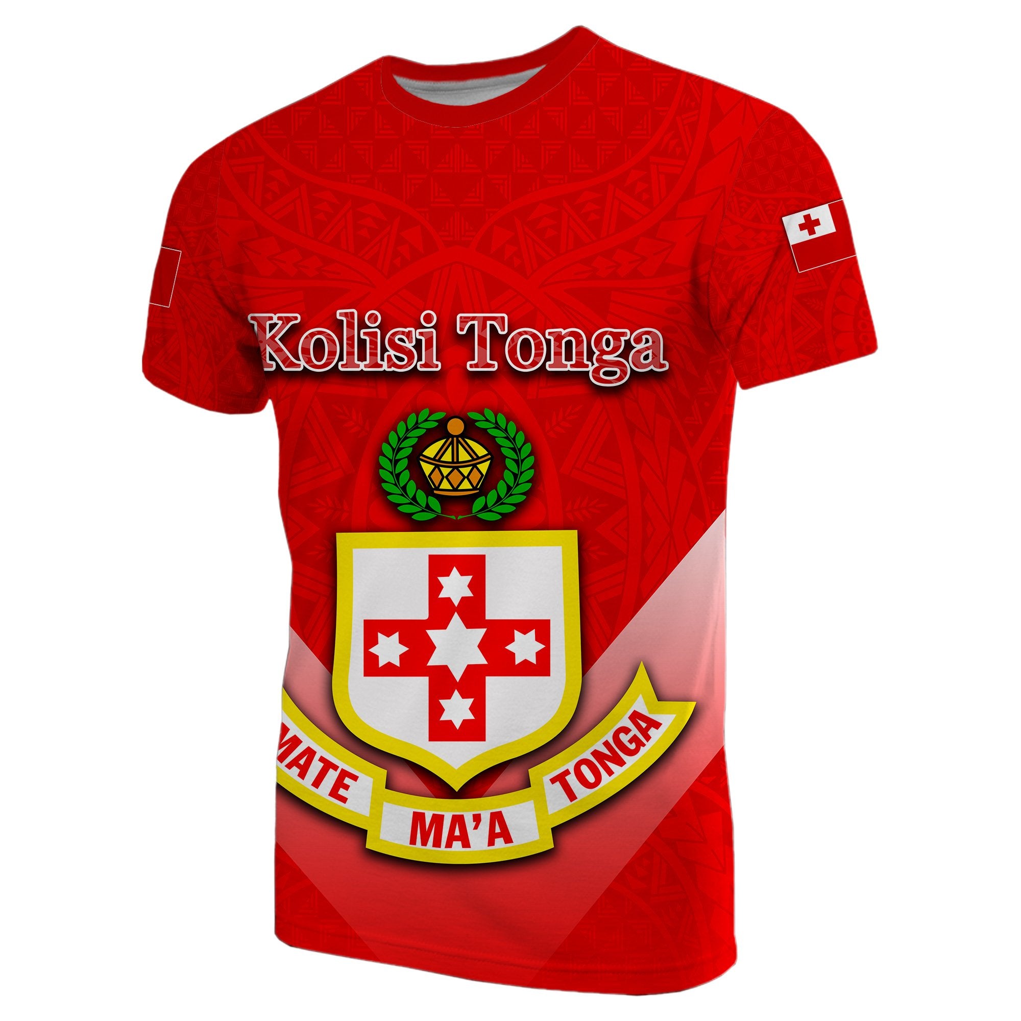 Custom Kolisi Tonga T Shirt Polynesian Style Unisex Red - Polynesian Pride